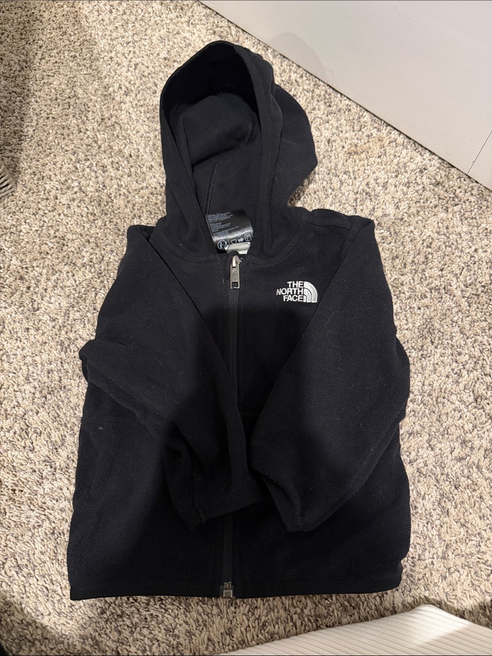 The North Face Baby Glacier Fleece Hoodie Jacket Black 12-18 Months Full Zip